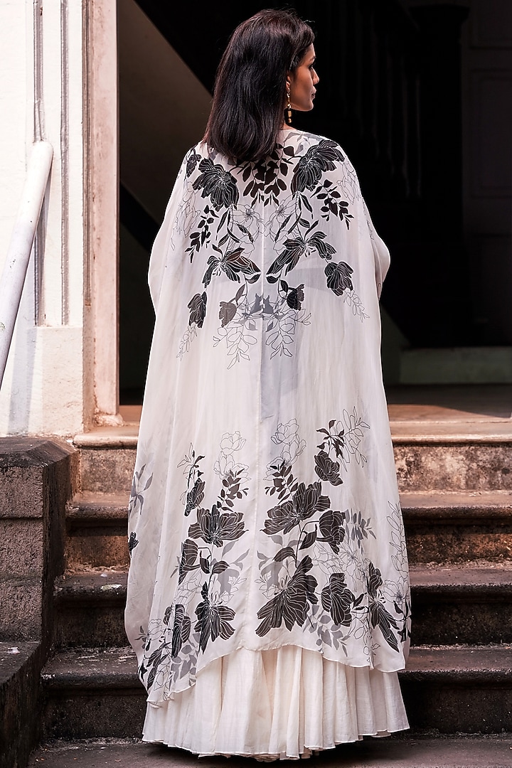 Vanilla Silk Chanderi Cape by MADDER MUCH at Pernia's Pop Up Shop