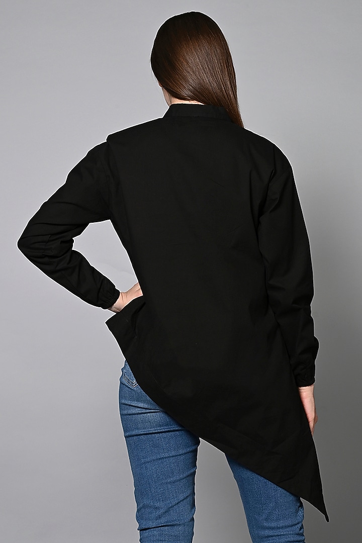 Black Cotton Shirt by House of MANAA at Pernia's Pop Up Shop