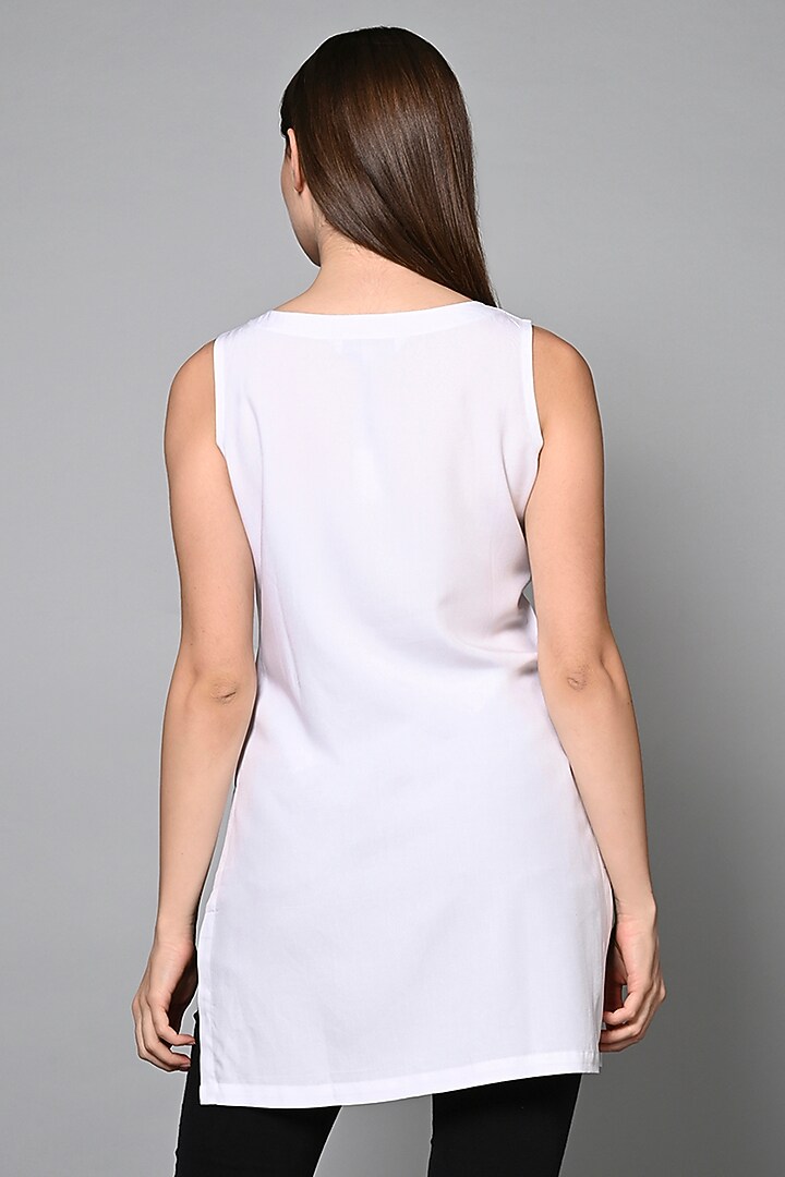 Black & White Viscose Rayon Tunic by House of MANAA at Pernia's Pop Up Shop