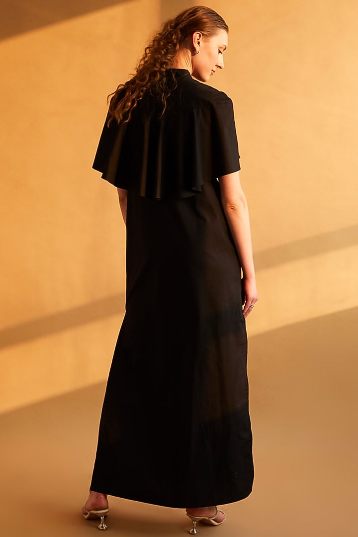 Black Cotton Maxi Summer Dress by House of MANAA at Pernia's Pop Up Shop
