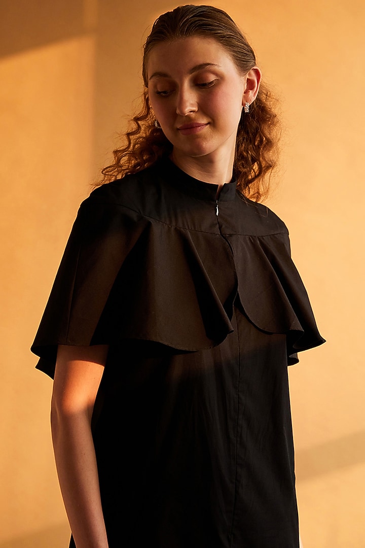 Black Cotton Maxi Summer Dress by House of MANAA at Pernia's Pop Up Shop