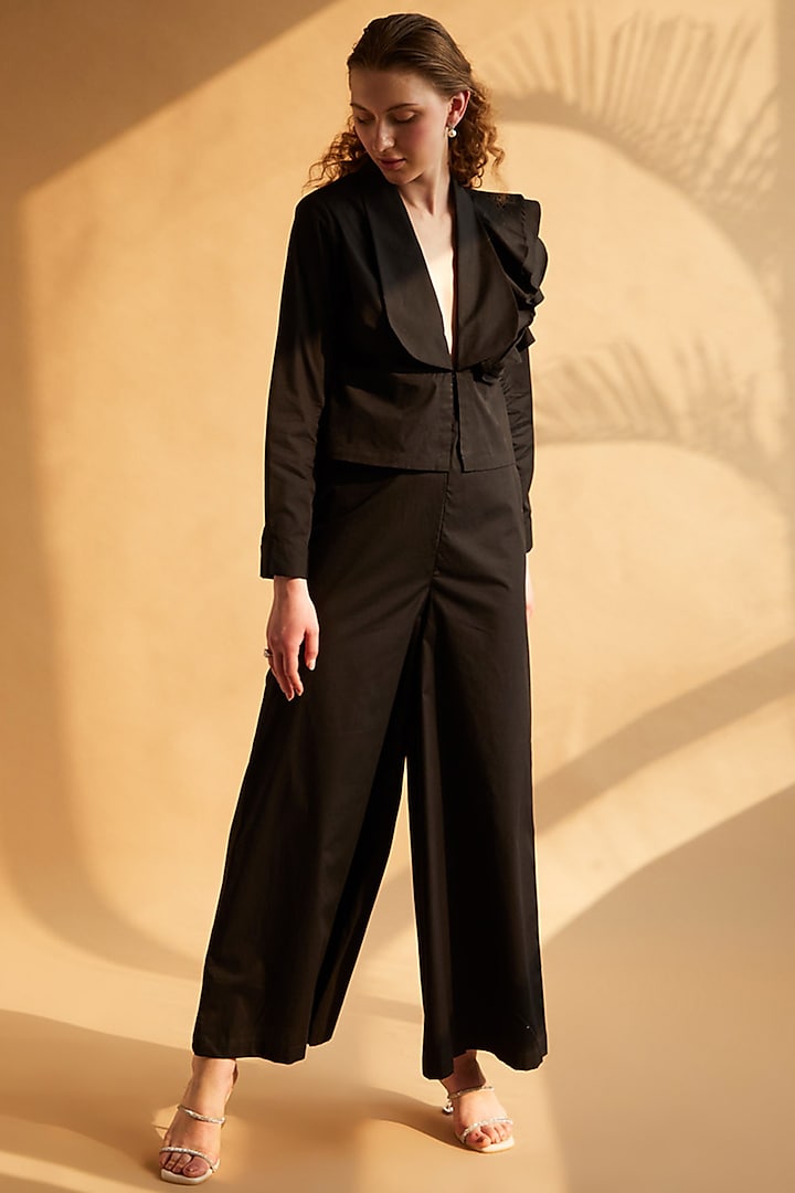 Black Cotton Jumpsuit by House of MANAA