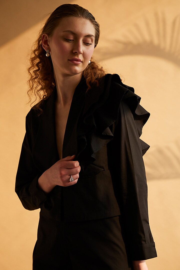 Black Cotton Jumpsuit by House of MANAA at Pernia's Pop Up Shop