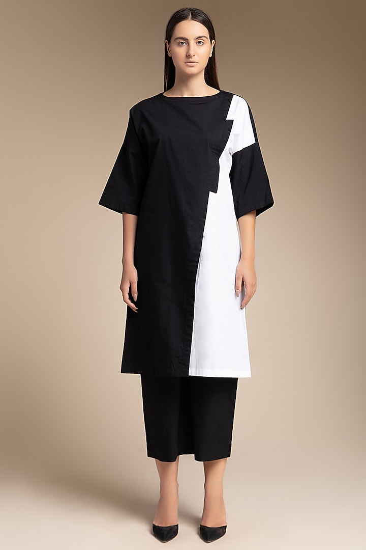 Black & White Cotton Tunic Set by House of MANAA at Pernia's Pop Up Shop