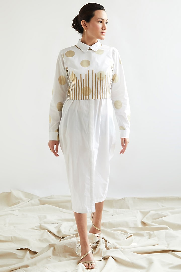 White Cotton Jacket Summer Dress by House of MANAA at Pernia's Pop Up Shop