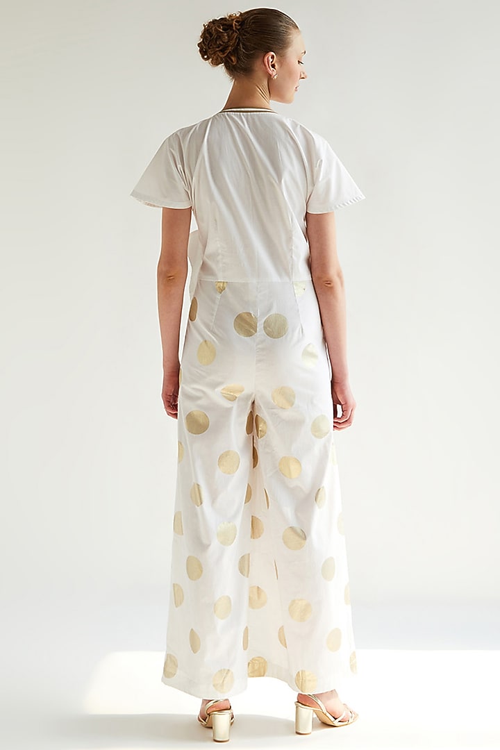 White Cotton Jumpsuit by House of MANAA at Pernia's Pop Up Shop