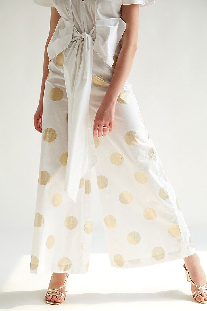 White Cotton Jumpsuit by House of MANAA at Pernia's Pop Up Shop