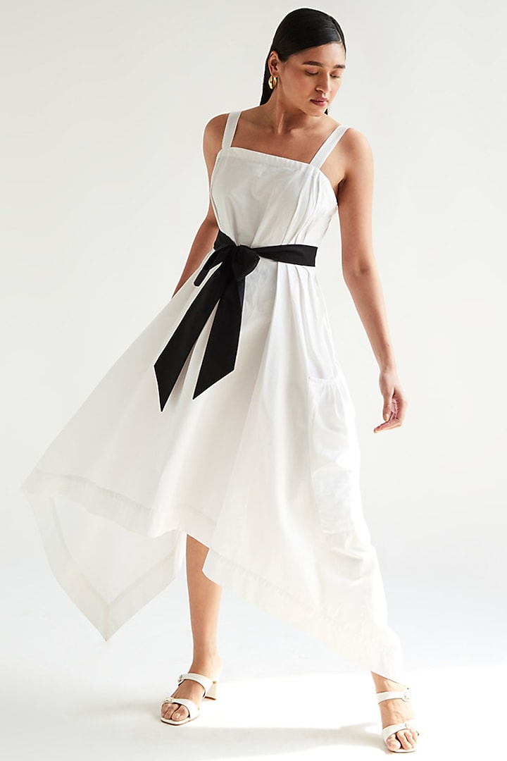 White Cotton Dress by House of MANAA