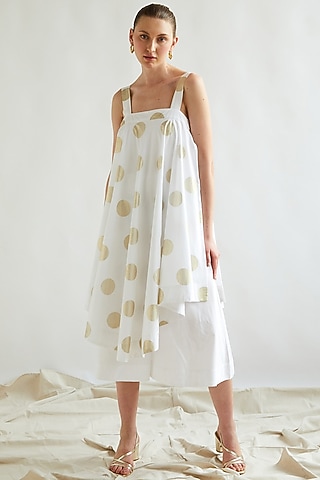 White Cotton Jumpsuit by House of MANAA