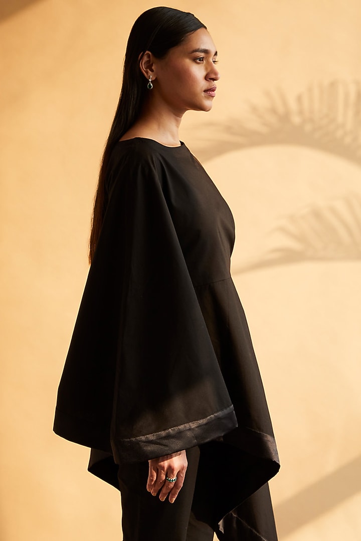 Black Cotton Tunic Set by House of MANAA at Pernia's Pop Up Shop
