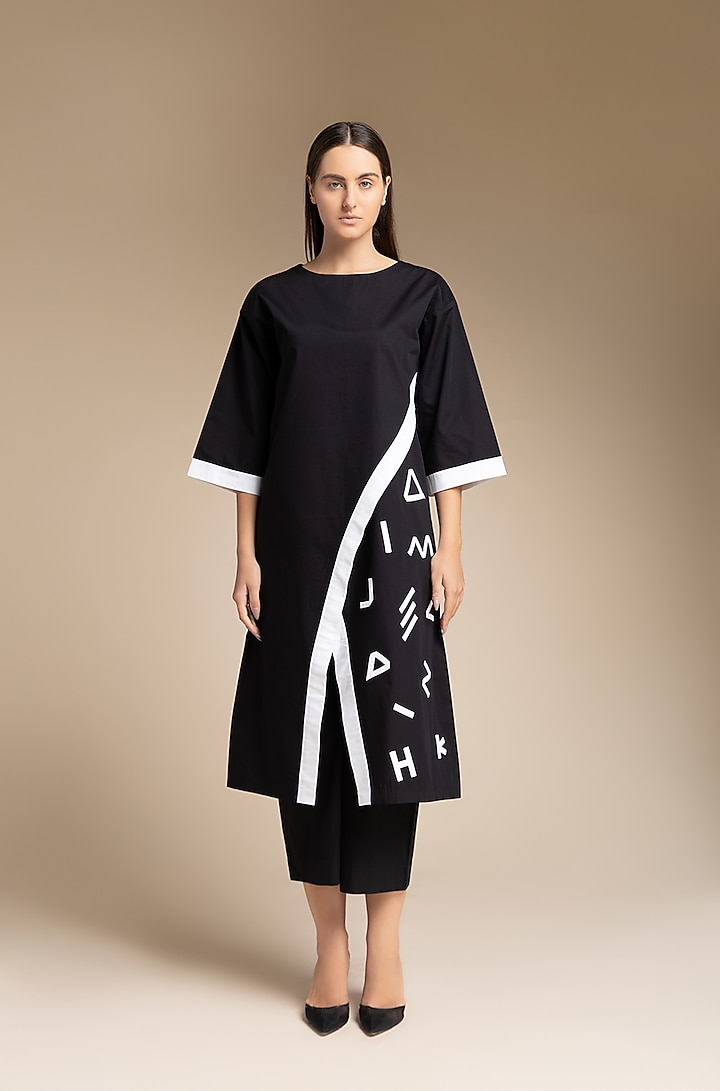 Black Cotton Tunic Set by House of MANAA at Pernia's Pop Up Shop