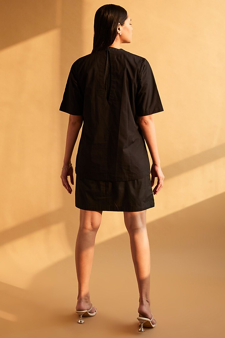 Black Cotton Embroidered Summer Dress by House of MANAA at Pernia's Pop Up Shop