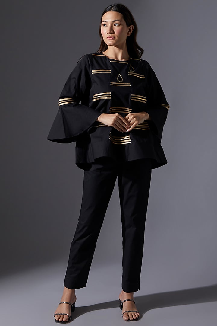 Black Cotton Co-Ord Set by House of MANAA at Pernia's Pop Up Shop