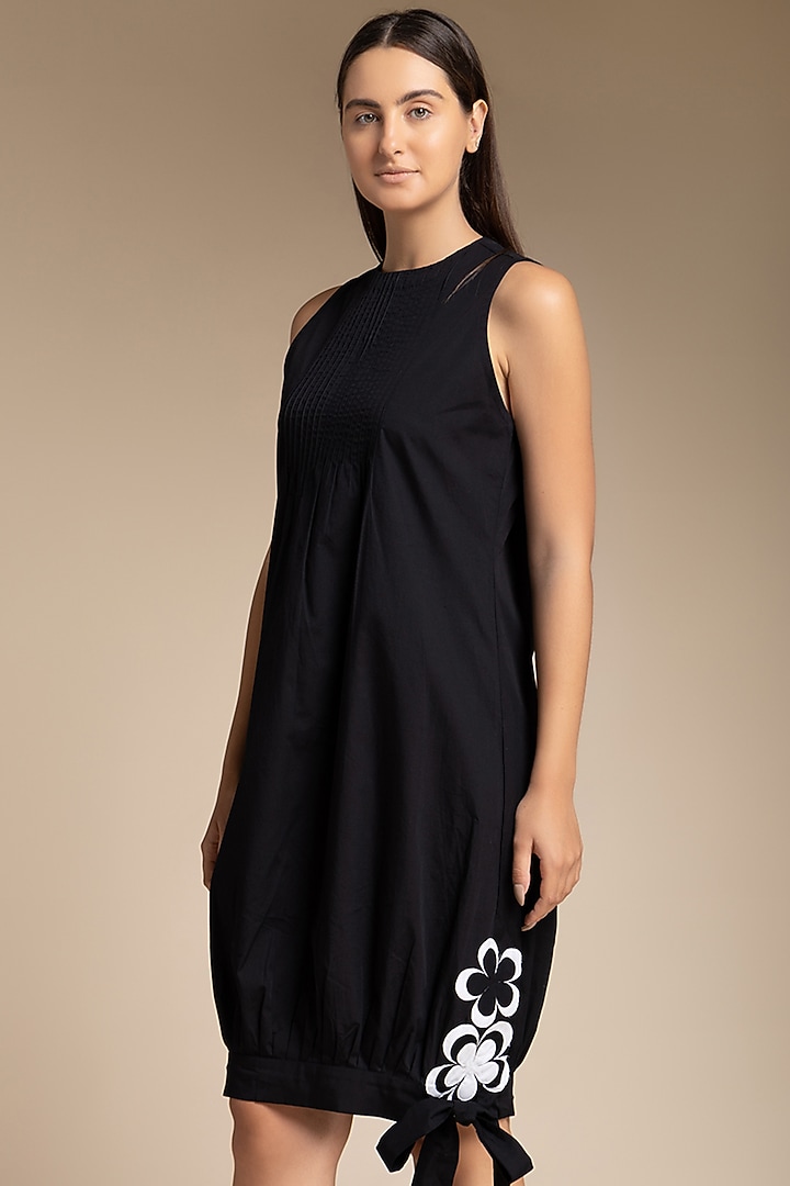 Black Cotton Summer Dress by House of MANAA at Pernia's Pop Up Shop