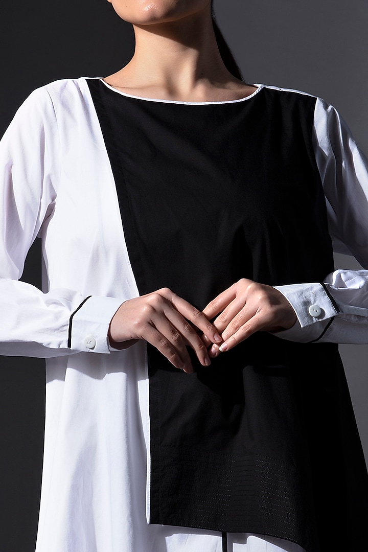 White Pure Cotton Asymmetric High-Low Wrap Summer Dress by House of MANAA at Pernia's Pop Up Shop
