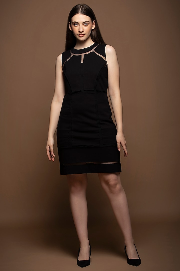 Black Pure Roma Sleeveless Knit Dress by House of MANAA at Pernia's Pop Up Shop