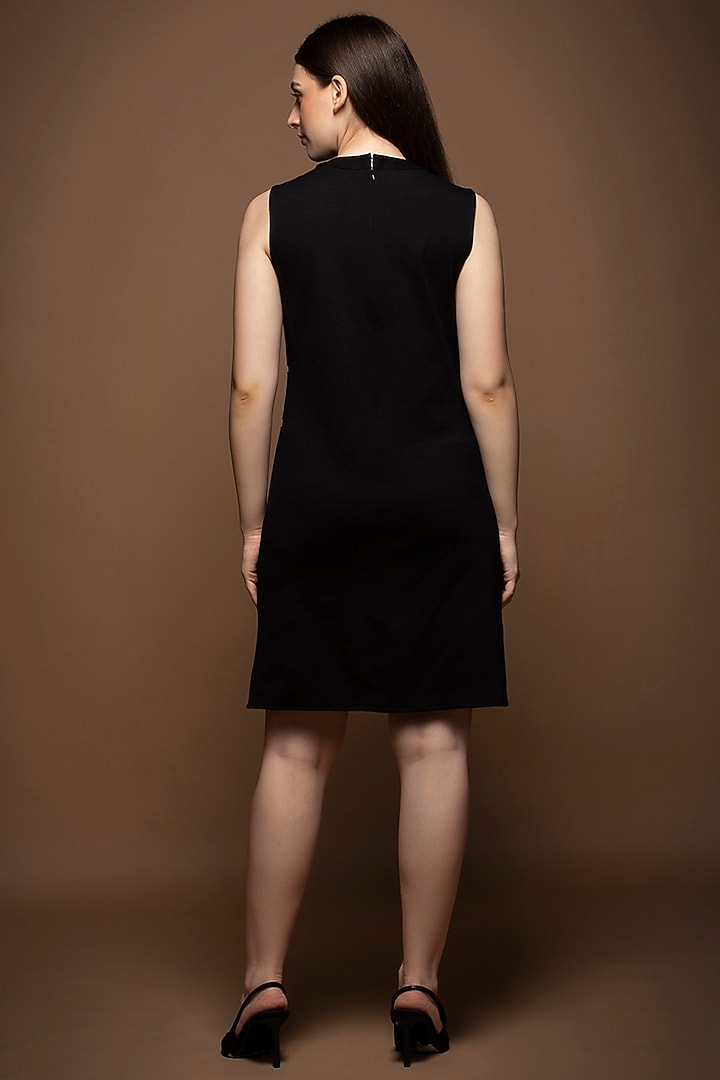 Black Roma & Net Knee-Length Summer Dress by House of MANAA at Pernia's Pop Up Shop