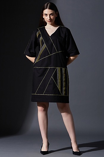 Black Pure Cotton Summer Dress by House of MANAA at Pernia's Pop Up Shop