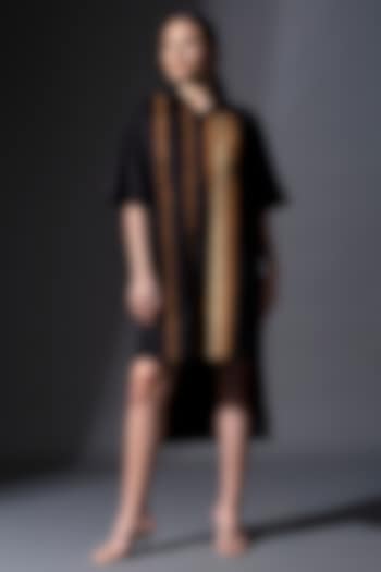 Black Pure Cotton High-Low Summer Shirt Dress by House of MANAA at Pernia's Pop Up Shop