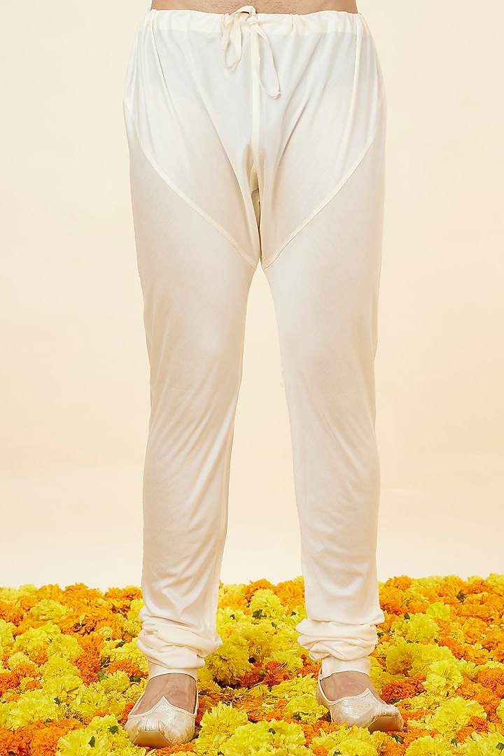 Cream Brocade Kurta Set by Twamev at Pernia's Pop Up Shop