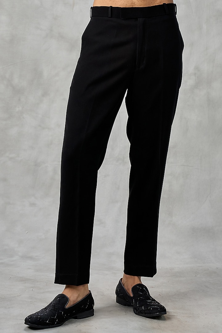 Black Blended Rayon Moti Work Kurta Set by Twamev at Pernia's Pop Up Shop