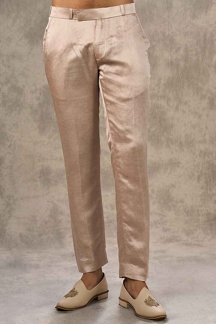 Fawn Velvet Hand Embroidered Jodhpuri Set by Twamev at Pernia's Pop Up Shop