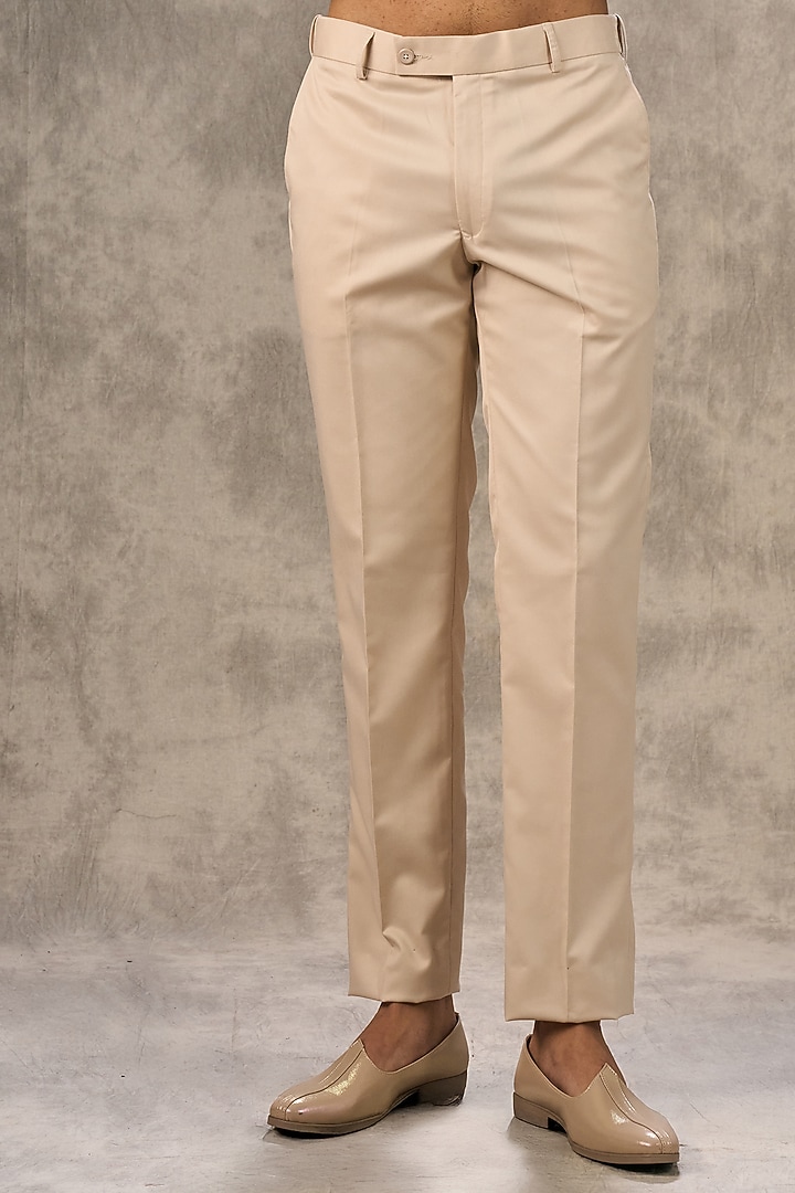 Fawn-Colored Art Silk Sequin Embroidered Jodhpuri Set by Twamev at Pernia's Pop Up Shop