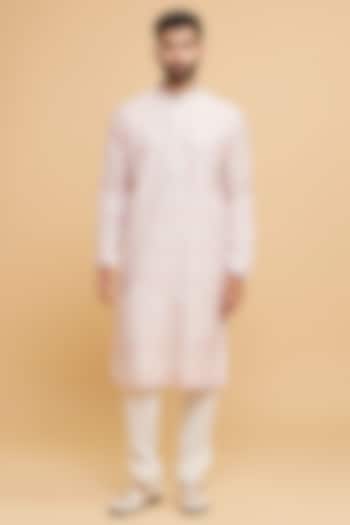 Pink Blended Viscose Printed Kurta Set by Twamev