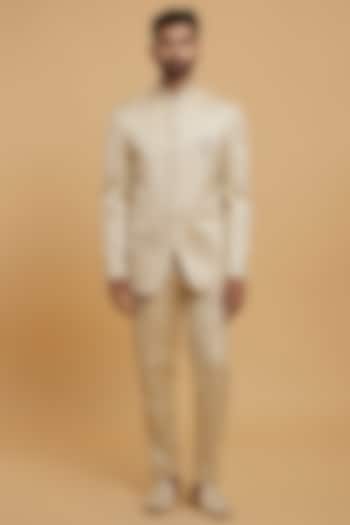Fawn Brocade Jodhpuri Set by Twamev
