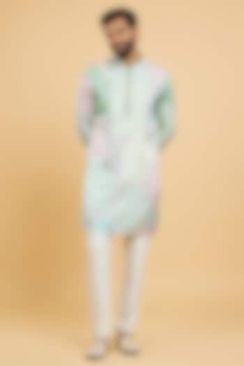 Light Green Art Silk Printed Kurta Set by Twamev at Pernia's Pop Up Shop