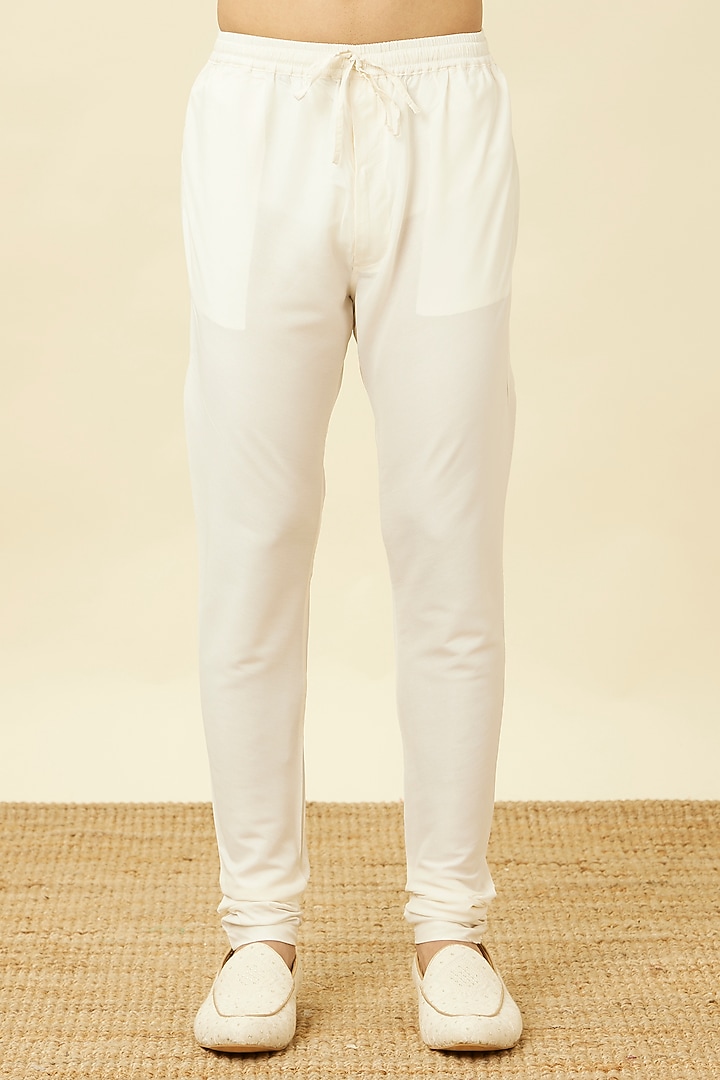 Warm White Art Silk Floral Wedding Sherwani Set by Manyavar at Pernia's Pop Up Shop