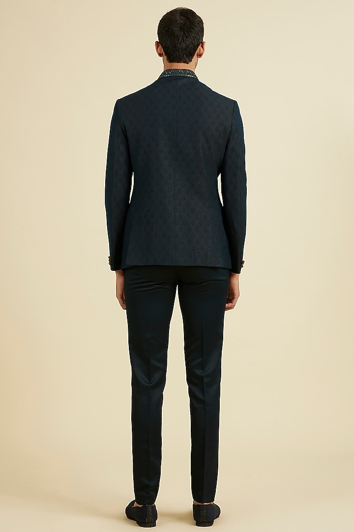 Dark Green Brocade Jodhpuri Set by Manyavar at Pernia's Pop Up Shop