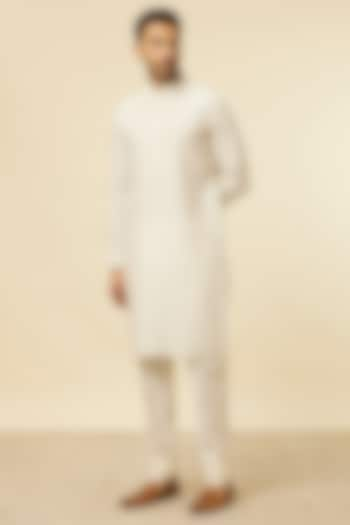 Natural Linen Kurta by Manyavar