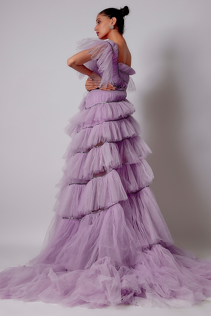 Lavender Net Engagement Gown by Maison 9002 at Pernia's Pop Up Shop