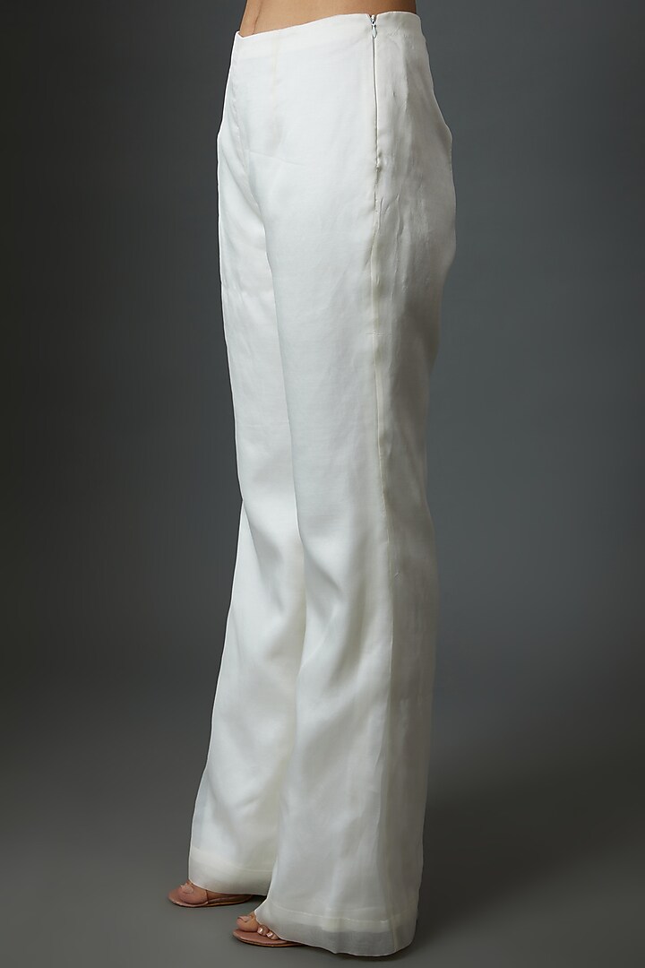 White Silk Organza Co-Ord Set by Maison 9002 at Pernia's Pop Up Shop