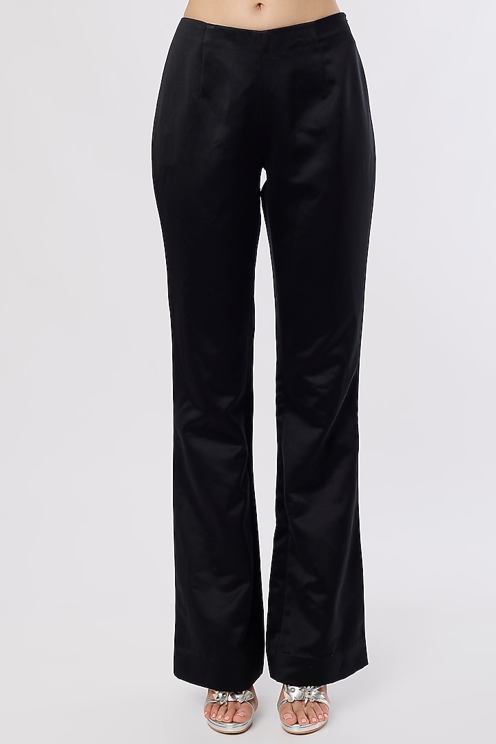 Black Satin Corset by Maison 9002 at Pernia's Pop Up Shop