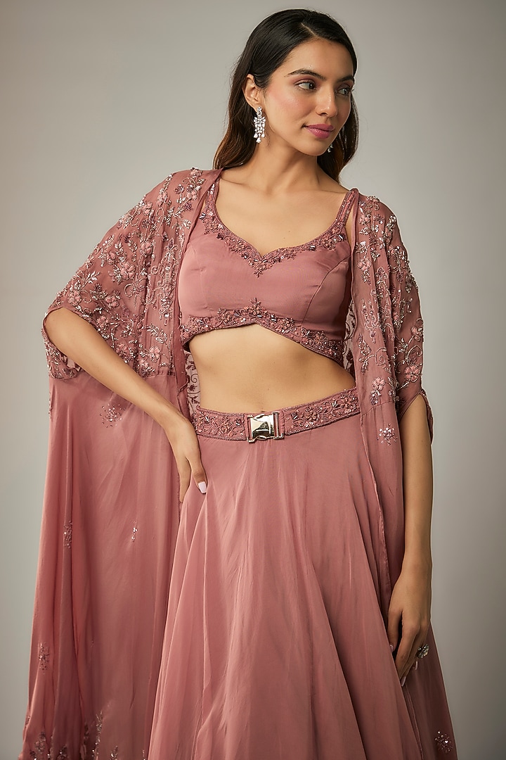 Rose Pink Organza Skirt Set by MARGI at Pernia's Pop Up Shop