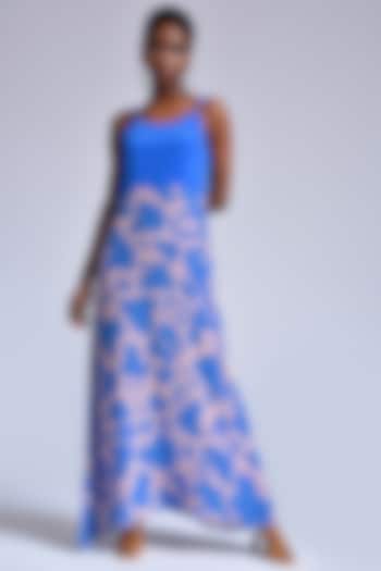 Dusty Pink & Fresh Blue Slip Dress by Marichi