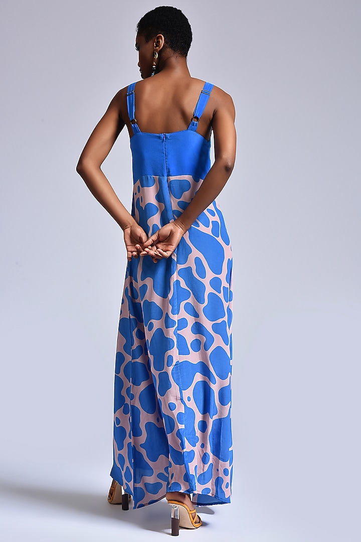 Dusty Pink & Fresh Blue Slip Vacation Dress by Marichi at Pernia's Pop Up Shop