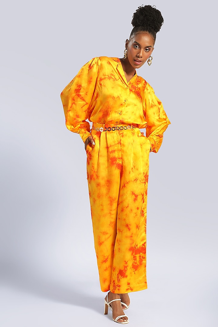 Yellow Bamberg Pant Set by Marichi at Pernia's Pop Up Shop