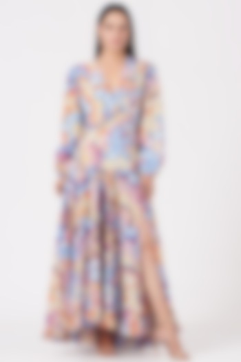 Multi Colored Cotton Cocktail Dress by Marichi at Pernia's Pop Up Shop