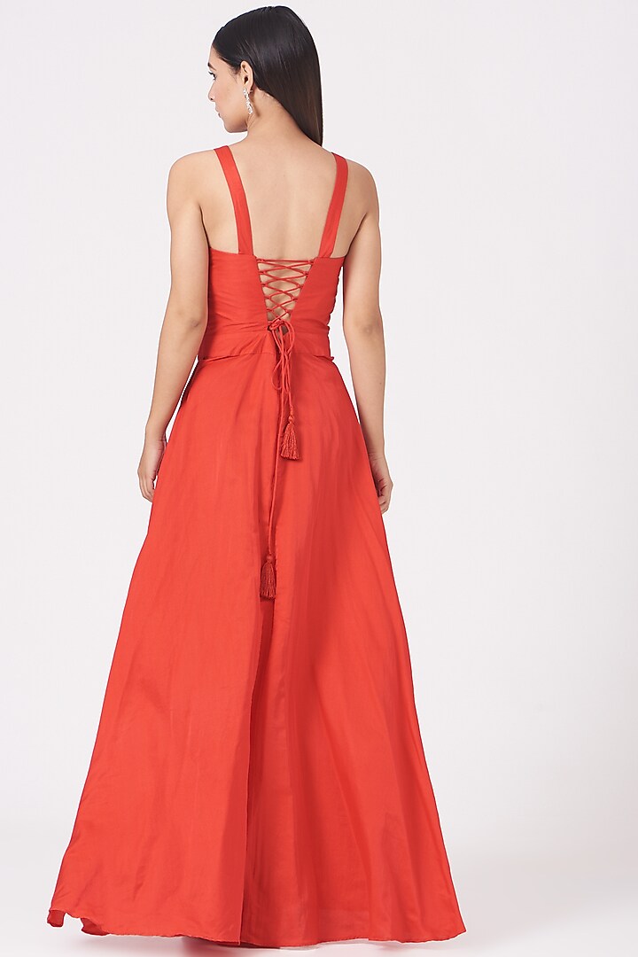 Rust Corset Gown by Marichi at Pernia's Pop Up Shop