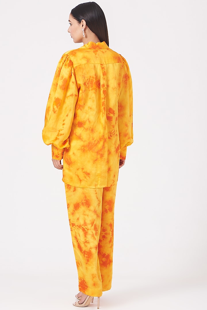 Yellow Pleated Pants by Marichi at Pernia's Pop Up Shop