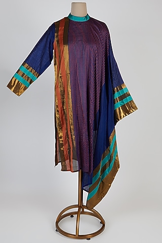 Purple Multi Patched Tunic by Mayank Anand & Shraddha Nigam