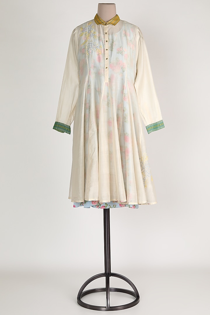 White Godet Summer Dress With Inner by Mayank Anand & Shraddha Nigam at Pernia's Pop Up Shop