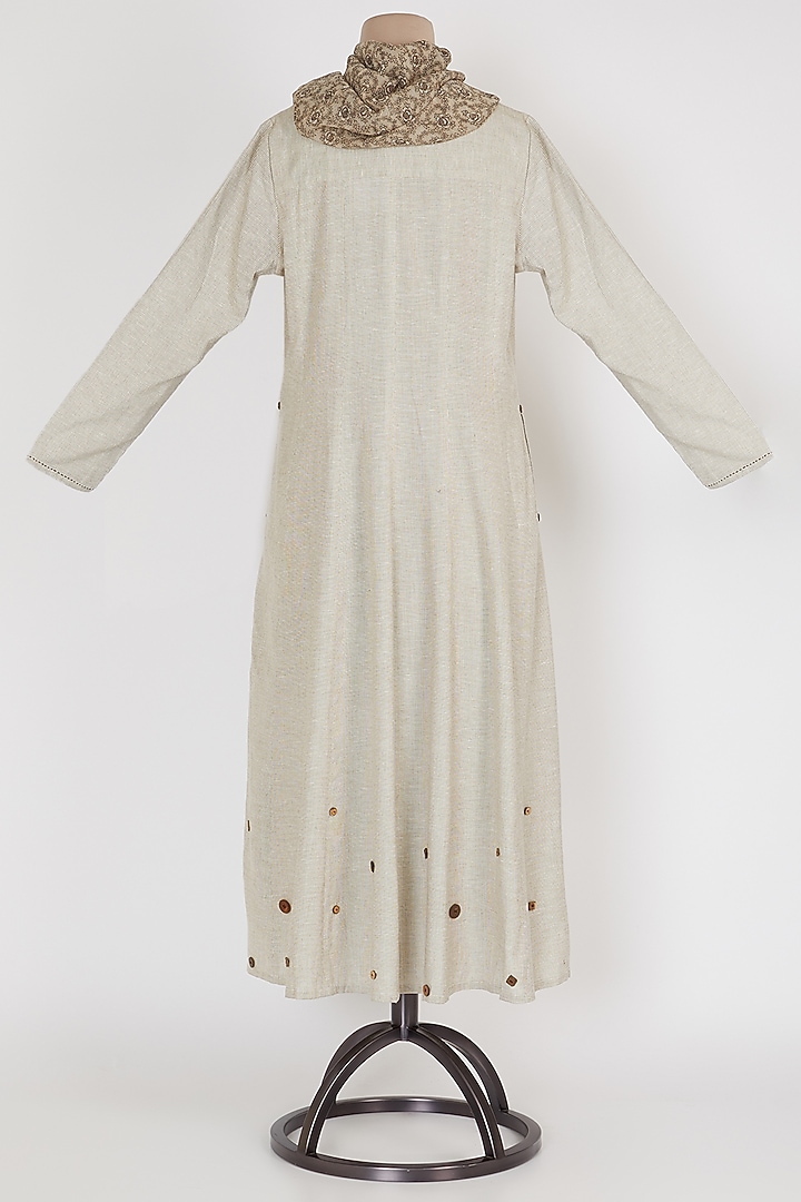 Brown & Beige Panelled Tunic by Mayank Anand & Shraddha Nigam at Pernia's Pop Up Shop