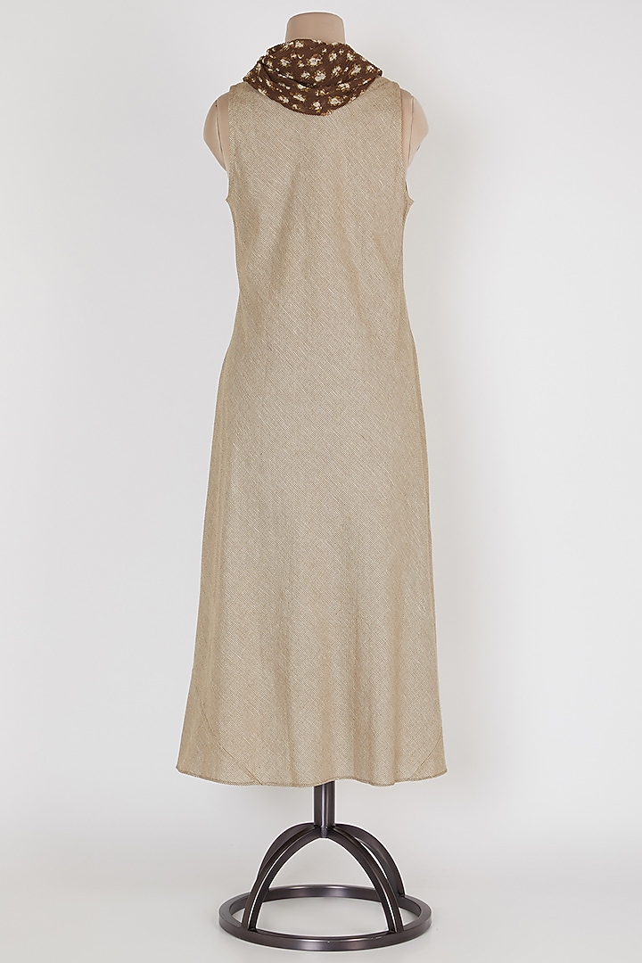 Brown & Beige Embroidered Tunic by Mayank Anand & Shraddha Nigam at Pernia's Pop Up Shop