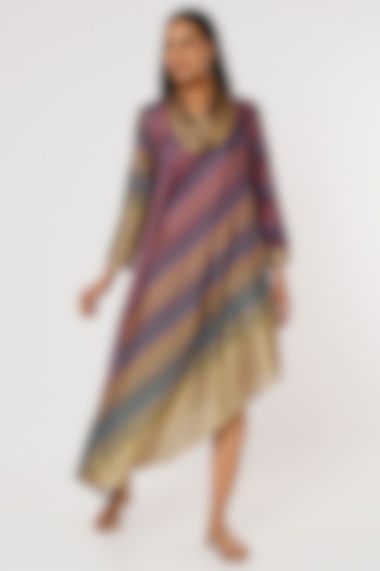 Multi-Colored Silk Tunic by Mayank Anand & Shraddha Nigam