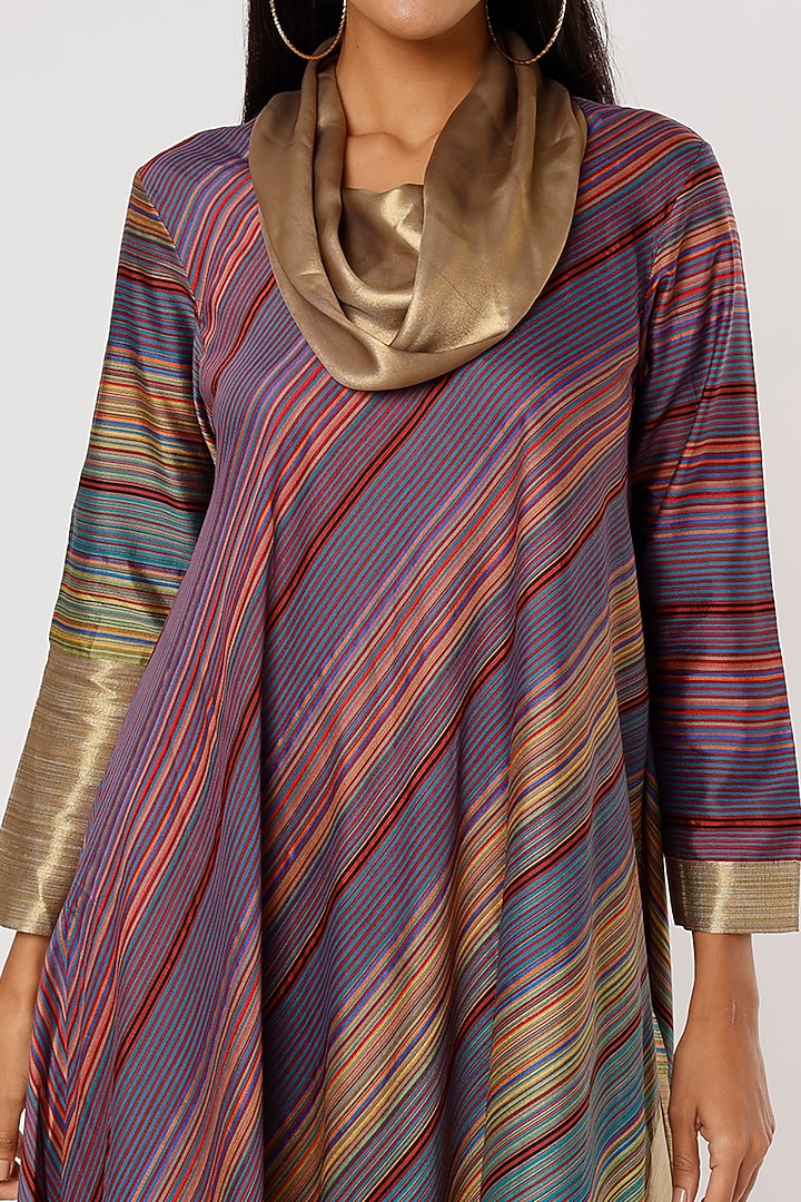 Multi-Colored Silk Tunic by Mayank Anand & Shraddha Nigam at Pernia's Pop Up Shop