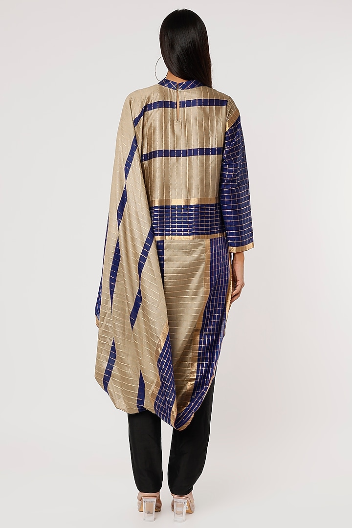 Blue Silk Top by Mayank Anand & Shraddha Nigam at Pernia's Pop Up Shop